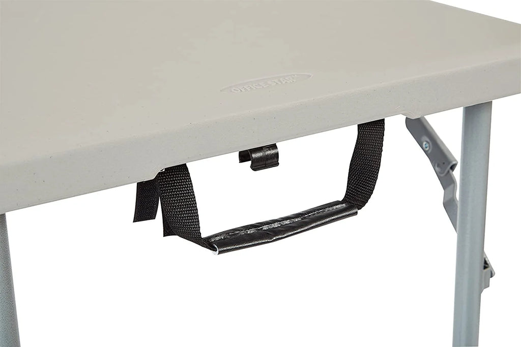 Office Star Products 4-Foot Height-Adjustable Folding Resin Table Light Gray