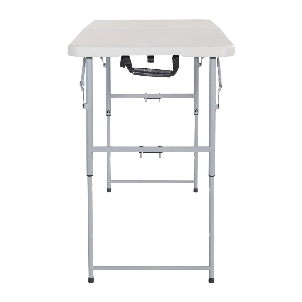 Office Star Products 4-Foot Height-Adjustable Folding Resin Table Light Gray