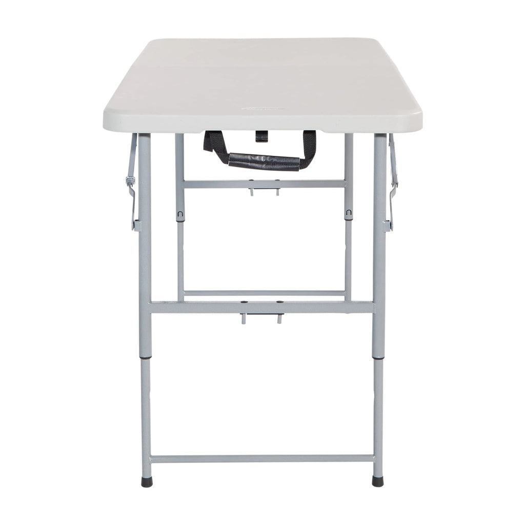Office Star Products 4-Foot Height-Adjustable Folding Resin Table Light Gray