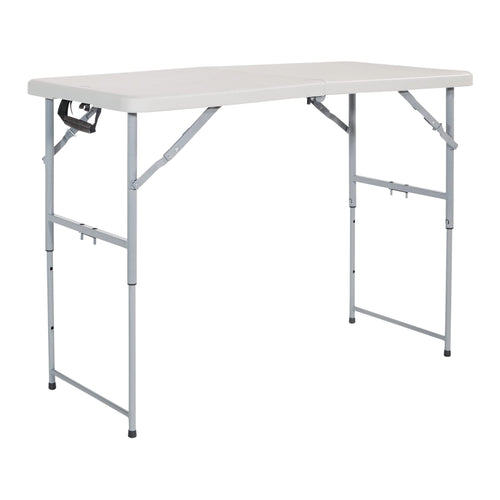 Office Star Products 4-Foot Height-Adjustable Folding Resin Table Light Gray