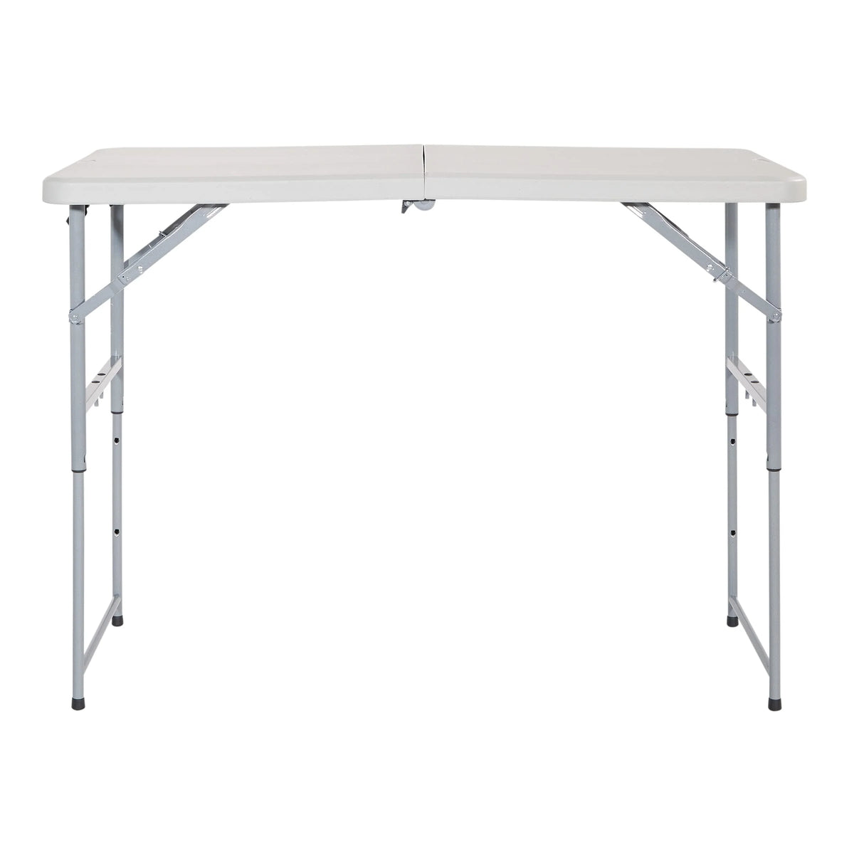 Office Star Products 4-Foot Height-Adjustable Folding Resin Table Light Gray